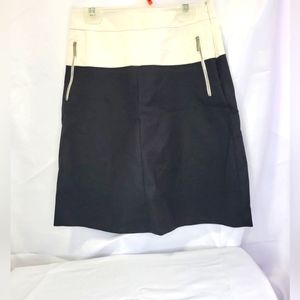 Black and Off white Karen Millen  Mini A-line Skirt